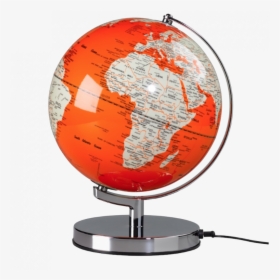 Orange Illuminated World Globe Light - Wild And Wolf Globe Light, HD Png Download, Free Download