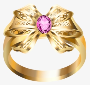 Transparent Engagement Ring Clipart Png - Gold Jewelry Ring Png, Png Download, Free Download