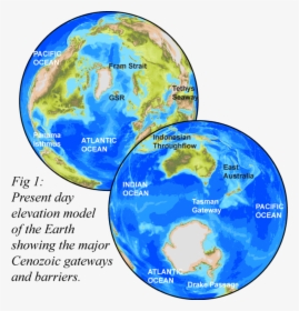 Cenozoic Ocean Gateways - Earth, HD Png Download, Free Download