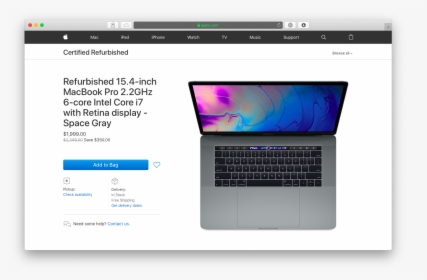 Buy Laptop Apple Macbook Pro Refurbished - New Macbook Pro 2020, HD Png Download, Free Download
