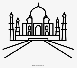 Taj Mahal Coloring Page, HD Png Download, Free Download