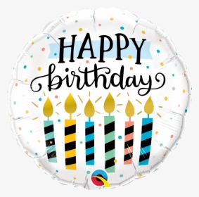 Happy Birthday Candles Balloon- - Balloon, HD Png Download, Free Download