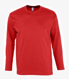 Plain Long Sleeve T-shirt - Red Plain Long Sleeve Tshirts, HD Png Download, Free Download