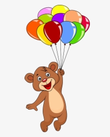 Graphic Free Download Bear With Balloons Clipart - Teddy Bear With Balloons Png, Transparent Png, Free Download