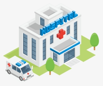 Clip Freeuse Library Ambulance Clipart Hospital - Hospital Png, Transparent Png, Free Download