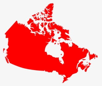 Canada Map Red Silhouette - Map Of Canada, HD Png Download, Free Download