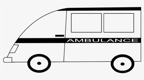 Ambulance - Big Ambulance Car Clipart Black And White, HD Png Download, Free Download
