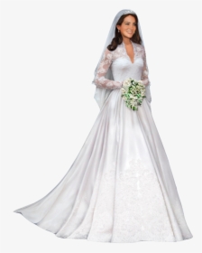 Kate Middleton Wedding Png , Png Download - Kate Middleton On Wedding Day, Transparent Png, Free Download