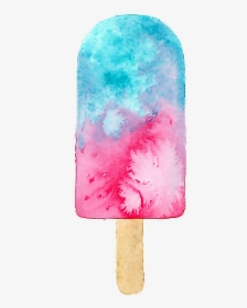 #ice Cream #summer #watercolor #colorful #freetoedit - Transparent Watercolor Ice Cream, HD Png Download, Free Download