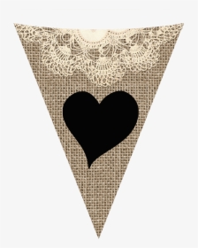 Burlap Wedding Coffee & Beverage Banners Example Image - Heart, HD Png Download, Free Download