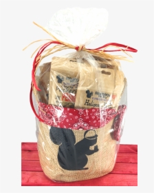 Burlap Bucket Of Nuts-wrapped, HD Png Download, Free Download