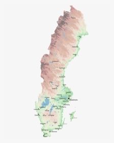 Large Scale Map Of Sweden, HD Png Download, Free Download