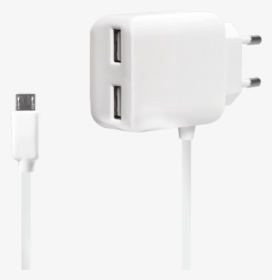 Usb Power Socket Adapter With Micro Usb Cable, 2x Usb - Headphones, HD Png Download, Free Download