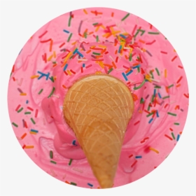 #pink #sprinkles #rainbow #ice #cream #icecream #tumblr - Ice Cream Cone, HD Png Download, Free Download