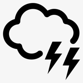 Cloud Lightning Icon - Bad Weather Icon Png, Transparent Png, Free Download