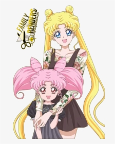 Sailor Moon Crystal Usagi And Chibiusa, HD Png Download, Free Download