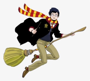 Harry Potter And The Order Of The Phoenix Scratch Clip - Harry Potter On A Broomstick, HD Png Download, Free Download