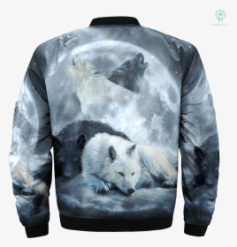 The Wolf Native American Over Print Bomber Jacket %tag, HD Png Download, Free Download