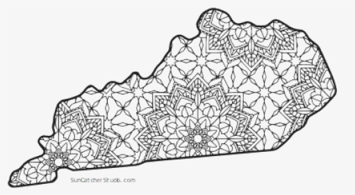 Free Printable Kentucky Coloring Page With Pattern - Texas Mandala Coloring Pages, HD Png Download, Free Download