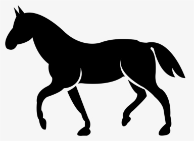 Horse Black Walking Shape - Standardbred Horse Silhouette, HD Png Download, Free Download
