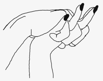 #doodle #outline #hands #tumblr #aesthetic #aesthetictumblr - Sketch, HD Png Download, Free Download