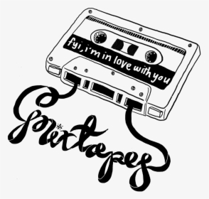 Mixtape Drawing Doodle - Tape Mixtape Clipart The Perks Of Being A W, HD Png Download, Free Download