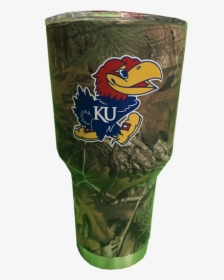 Ku Camo Jayhawk Tumbler - Cartoon, HD Png Download, Free Download