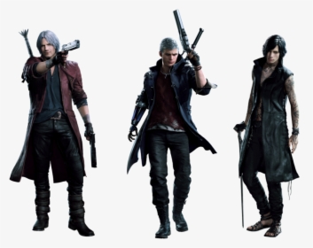 Dante, Nero And V - Devil May Cry Nero Cosplay, HD Png Download, Free Download