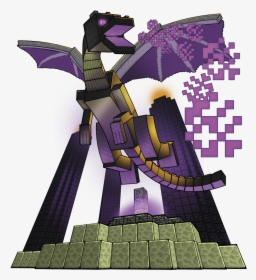 Minecraft Mutant Ender Dragon Wallpaper Www - Minecraft Wallpaper Ender Dragon, HD Png Download, Free Download