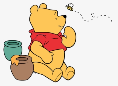 Clip Art Winnie The Pooh Bees Clipart - Winnie The Pooh And Bee, HD Png Download, Free Download