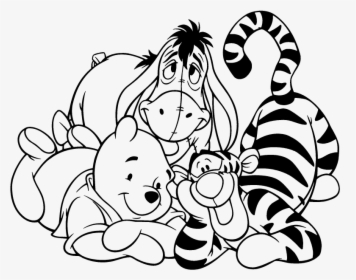 Transparent Classic Winnie The Pooh Clipart Free - Winnie The Pooh Clipart Black And White, HD Png Download, Free Download