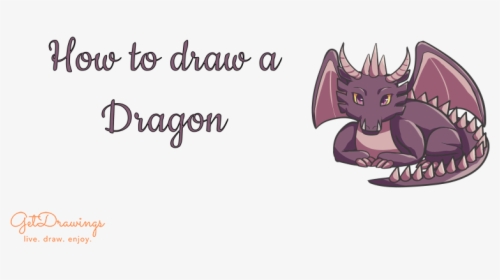 How To Draw A Dragon - Drawing, Hd Png Download - Kindpng