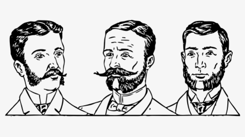 Hairstyles, Men, Hair, Beard, Moustache, Beginning - Vintage Barber Hairstyle Chart, HD Png Download, Free Download