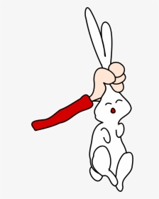 Hanging Rabbit 2 Clip Arts - Rabbit Hanging, HD Png Download, Free Download