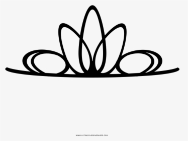 Tiara Coloring Page - Dibujo Tiara, HD Png Download, Free Download