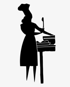 Woman Cooking Silhouette, HD Png Download, Free Download