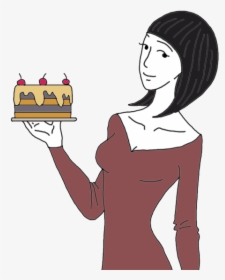Cooking Dream Meaning - People Holding A Cake Drawing, HD Png Download, Free Download