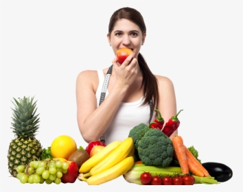 Girl With Fruits, HD Png Download, Free Download