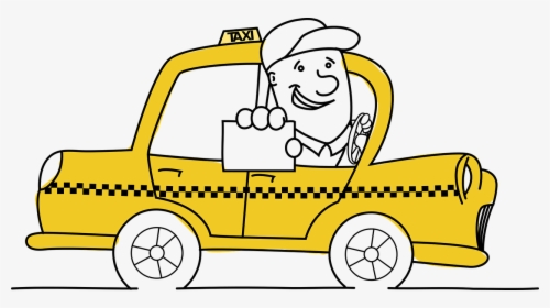 Driver Vector Taxi - Taxi Image In Cartoon Png, Transparent Png, Free Download