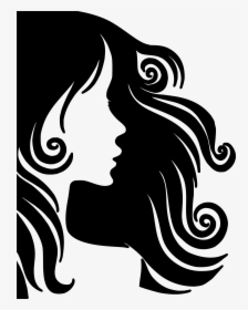 Female Hair Profile Silhouette Clip Arts - Female Hair Silhouette Png, Transparent Png, Free Download