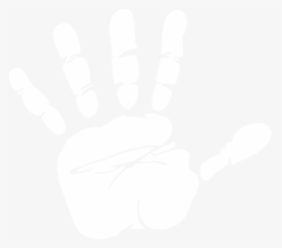 Handprint Png Black And White - White Hand Print Png, Transparent Png, Free Download