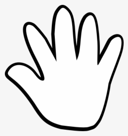 Child Handprint Black/white Svg Clip Arts - Cartoon Small Hand, HD Png Download, Free Download