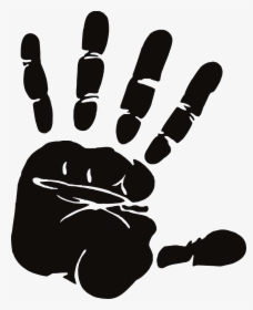 Hand, Palm, Fingers, Spread, Silhouette, Stop, Halt - Hand Palm Silhouette, HD Png Download, Free Download