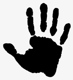Hand Print Silhouette Ii - Black Right Hand Print, HD Png Download, Free Download