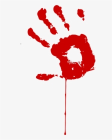 Zombie Vector Png - Bloody Hand Print Clip Art, Transparent Png, Free Download