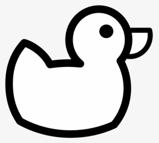 Rubber Duck Black And White Clipart - Duck Clipart Black And White, HD Png Download, Free Download