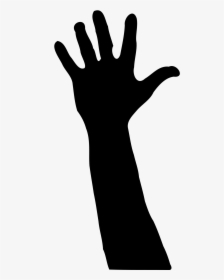 Silhouette Reaching Cliparts - Transparent Raised Hand Png, Png Download, Free Download