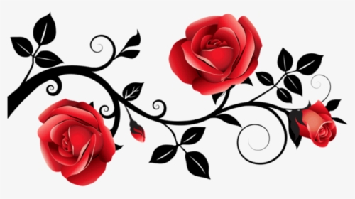 Free Png Red And Black Decorative Roses Png Images - Transparent Background Roses Clipart, Png Download, Free Download