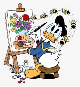 Donald Duck Clipart Disney Character - Donald Duck Painting Clip Art, HD Png Download, Free Download