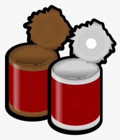 Can, Container, Tin, Two, Food, Open, Opened - Tin Cans Clip Art, HD Png Download, Free Download